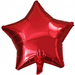 Balon foliowy Gwiazda Czerwona 46 cm
